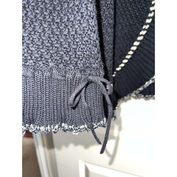 Ruby Road Sweater Cardigan-Women's Large/ Ex-Large- Black w/ Gold Trim - Picture 5 of 12